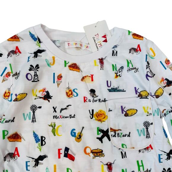 NWT The Printed Press 5-6T Texas ABC PJs - Picture 2 of 4